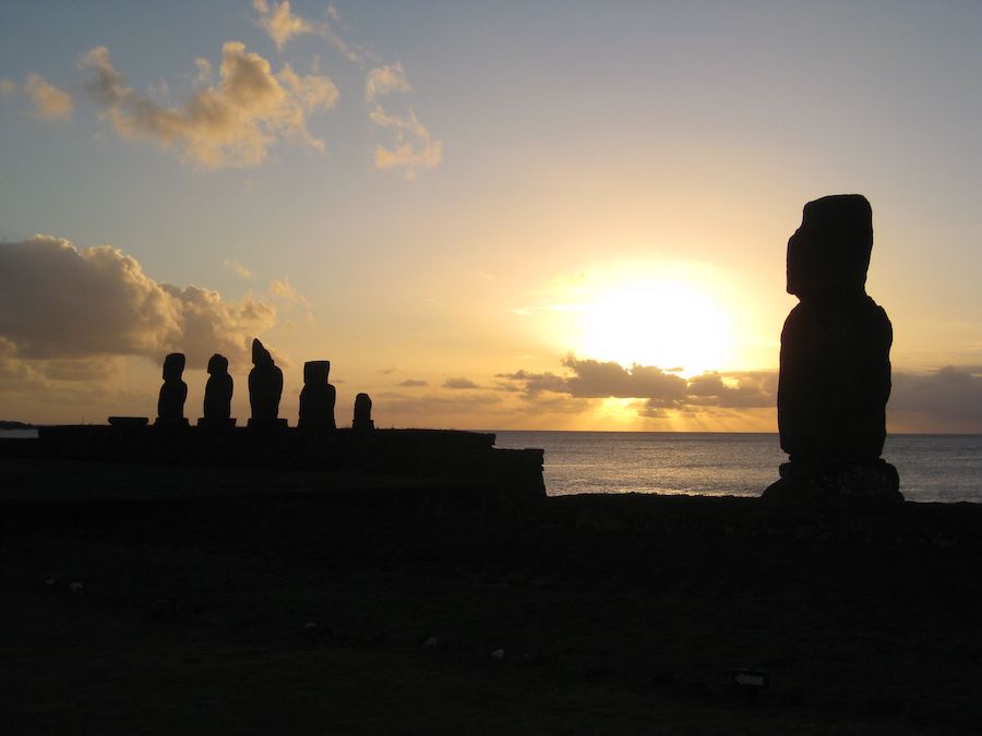 Moai in Rapa Nui Easter Island