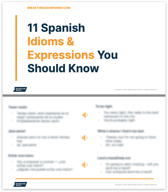 11 expressions to know in Spanish