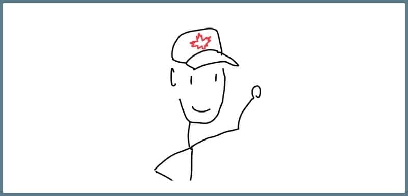 Man with Canada hat